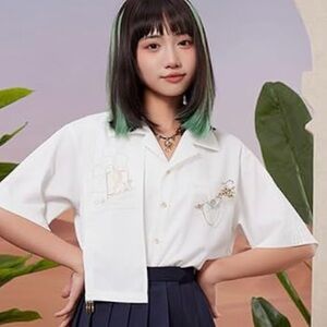 Genshin Impact White Shirt with Embroidery size L-NawT
